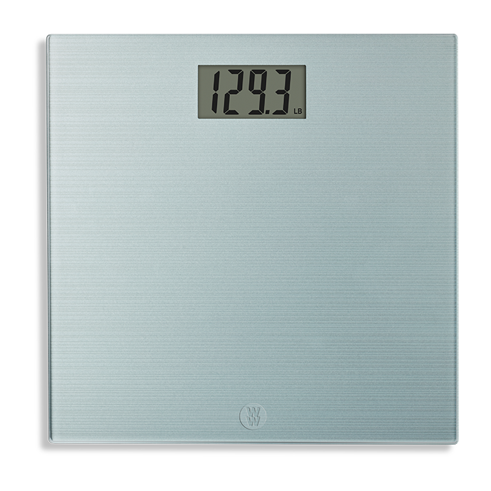 A sturdy, impact-resistant tempered glass scale to weigh up to 400